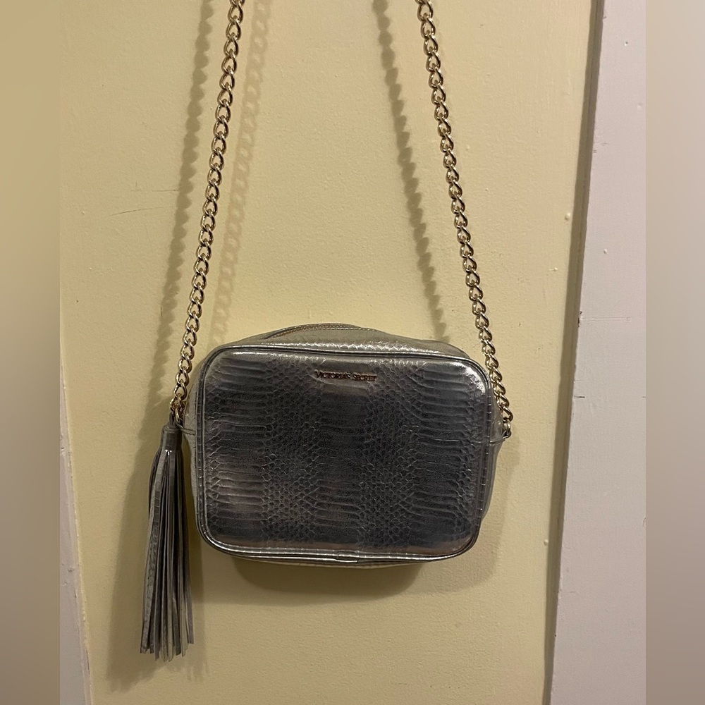 Silver crossbody VS bag